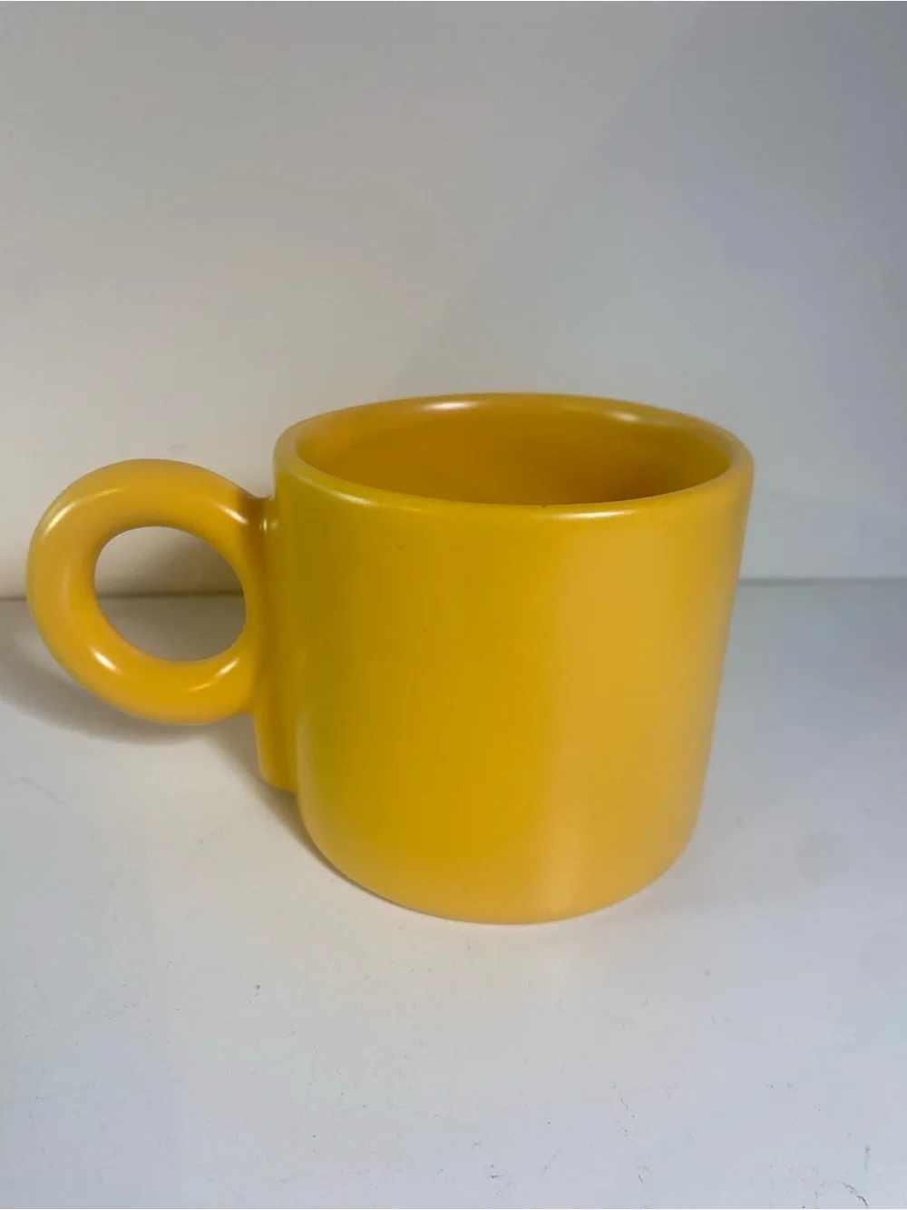 Set Of 2 Crate & Barrel Egg Yolk Yellow Stoneware Mug Molly Baz Collection
